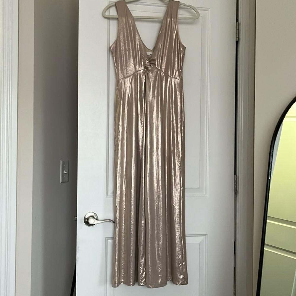 Metallic gold jumpsuit